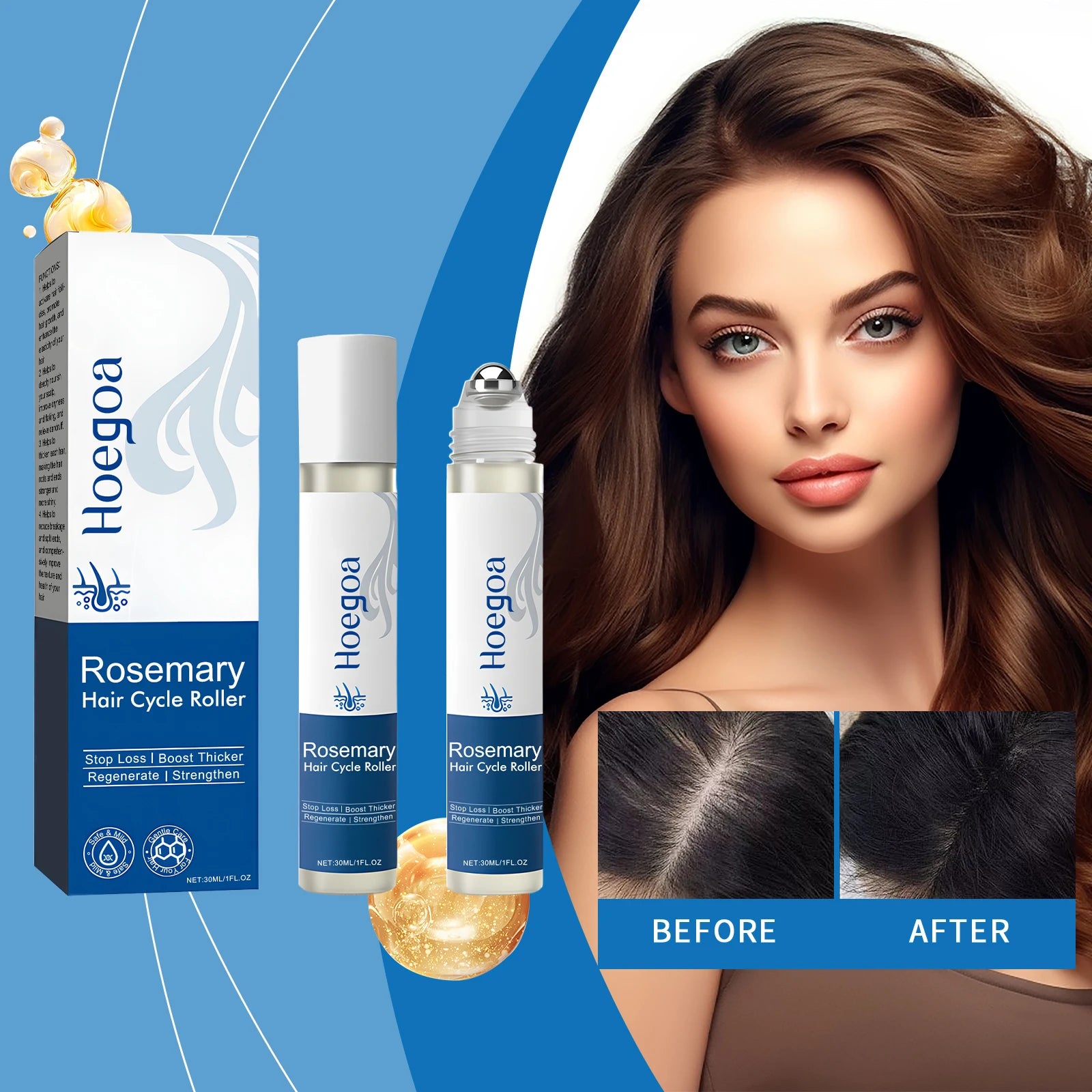 Rosemary Hair Growth Scalp Serum Roller - 7