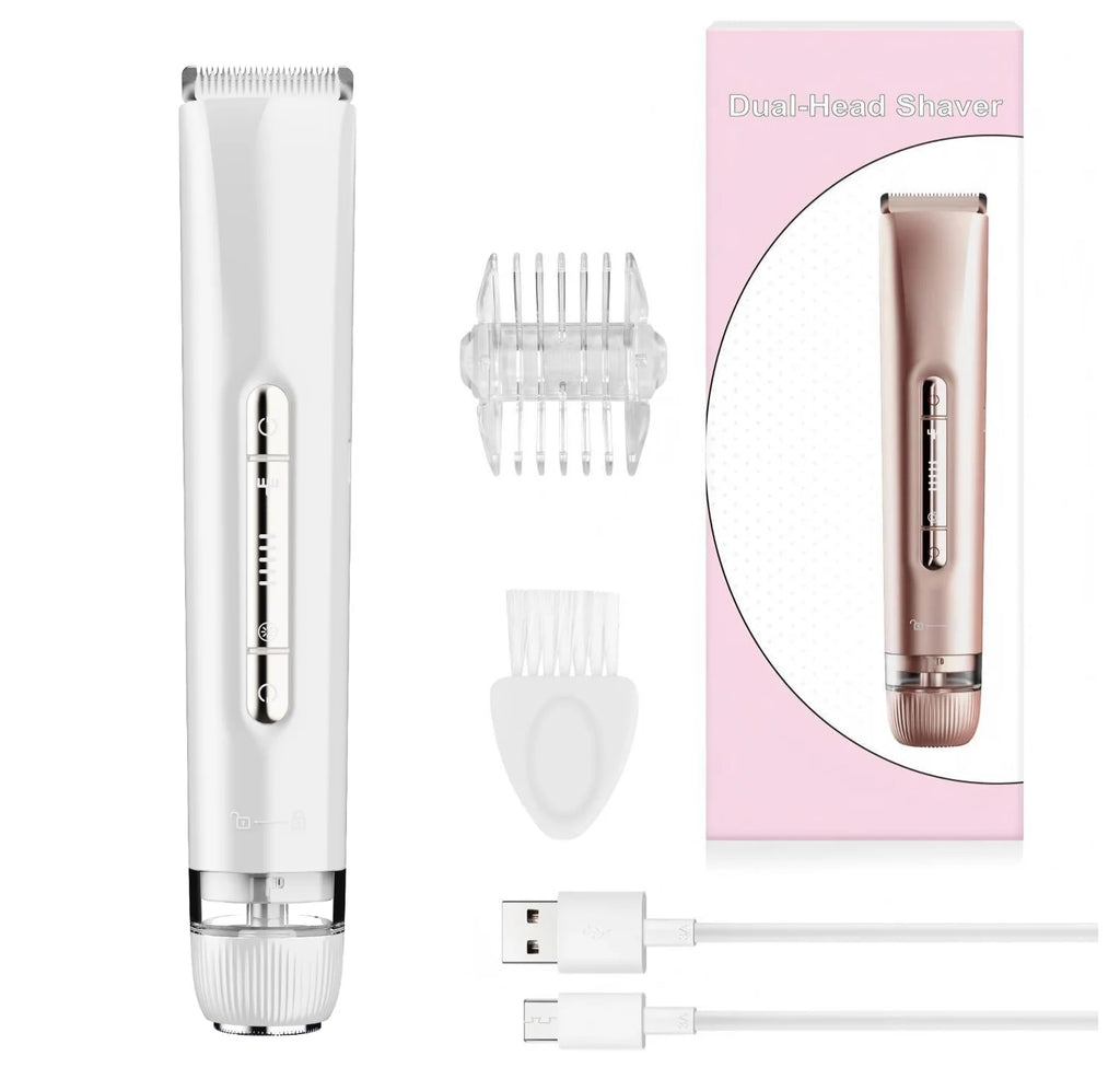 Waterproof 2-in-1 Electric Bikini Trimmer and Body Shaver