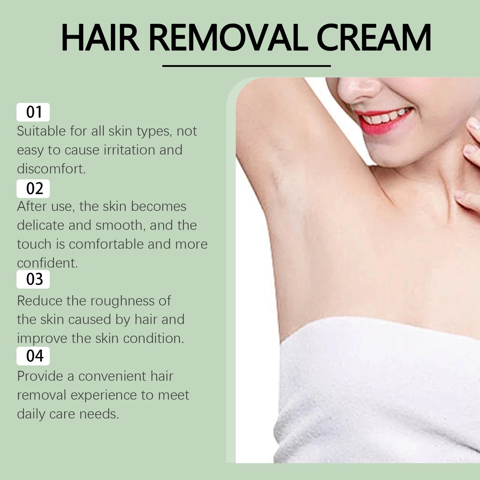 Aloe Vera Painless Hair Removal Cream for Whole Body - 10