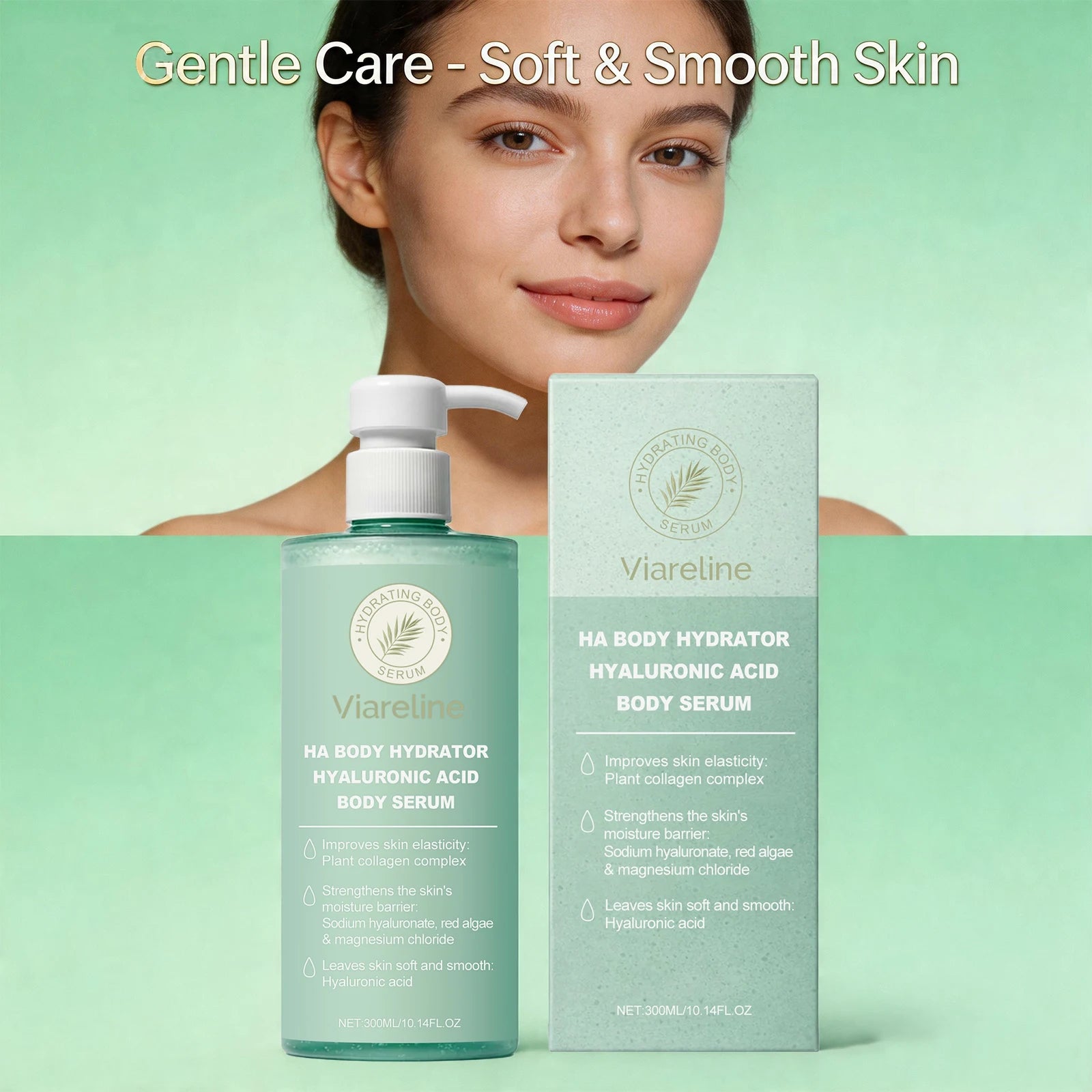 Hyaluronic Acid Hydrating Body Serum for Dry and Rough Skin - 1