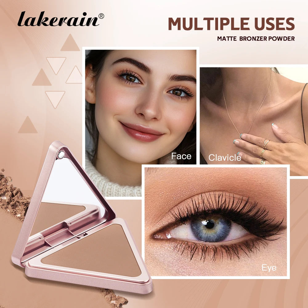 Long-Lasting Matte Bronzer Contour Powder for Face Sculpting