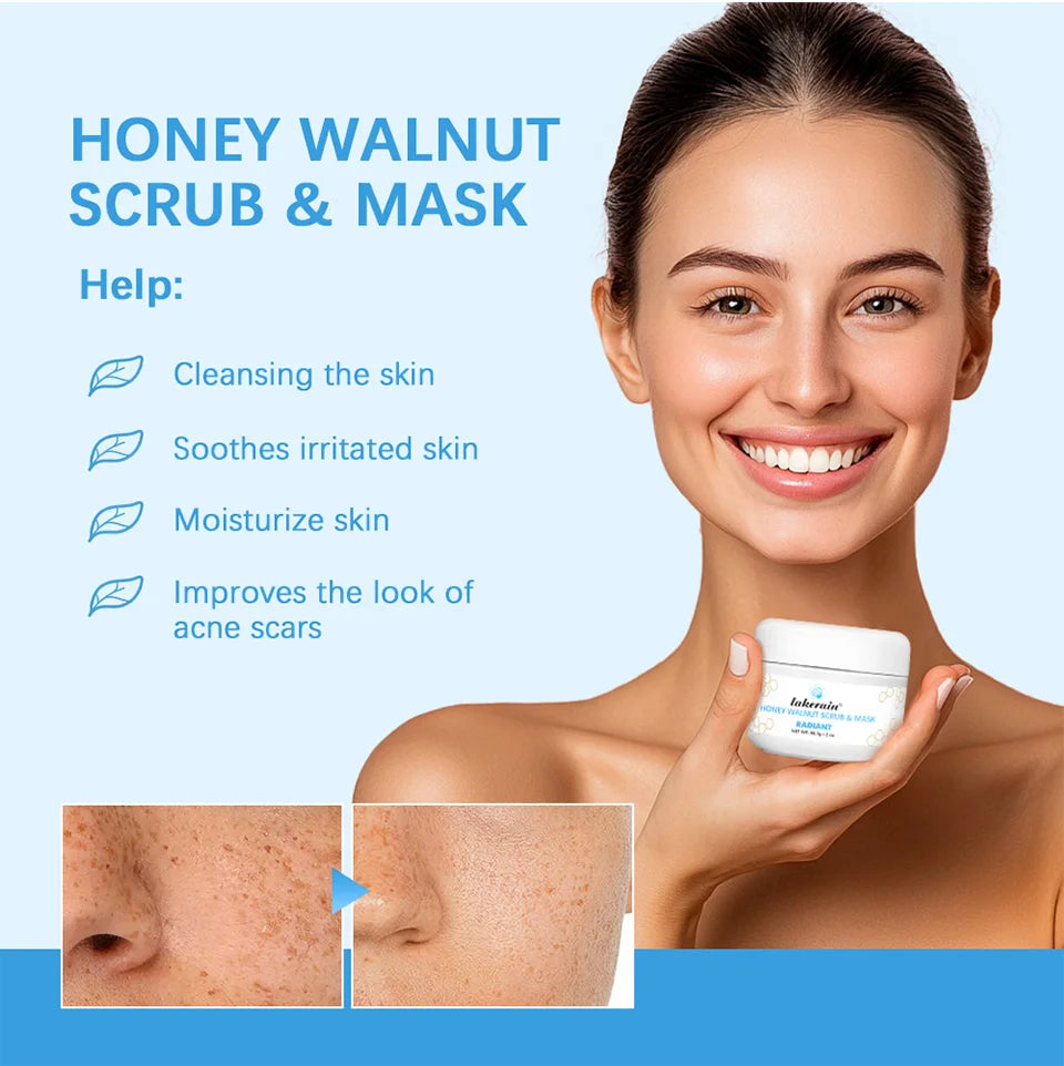 Honey Walnut Exfoliating Facial Scrub and Moisturizing Mask