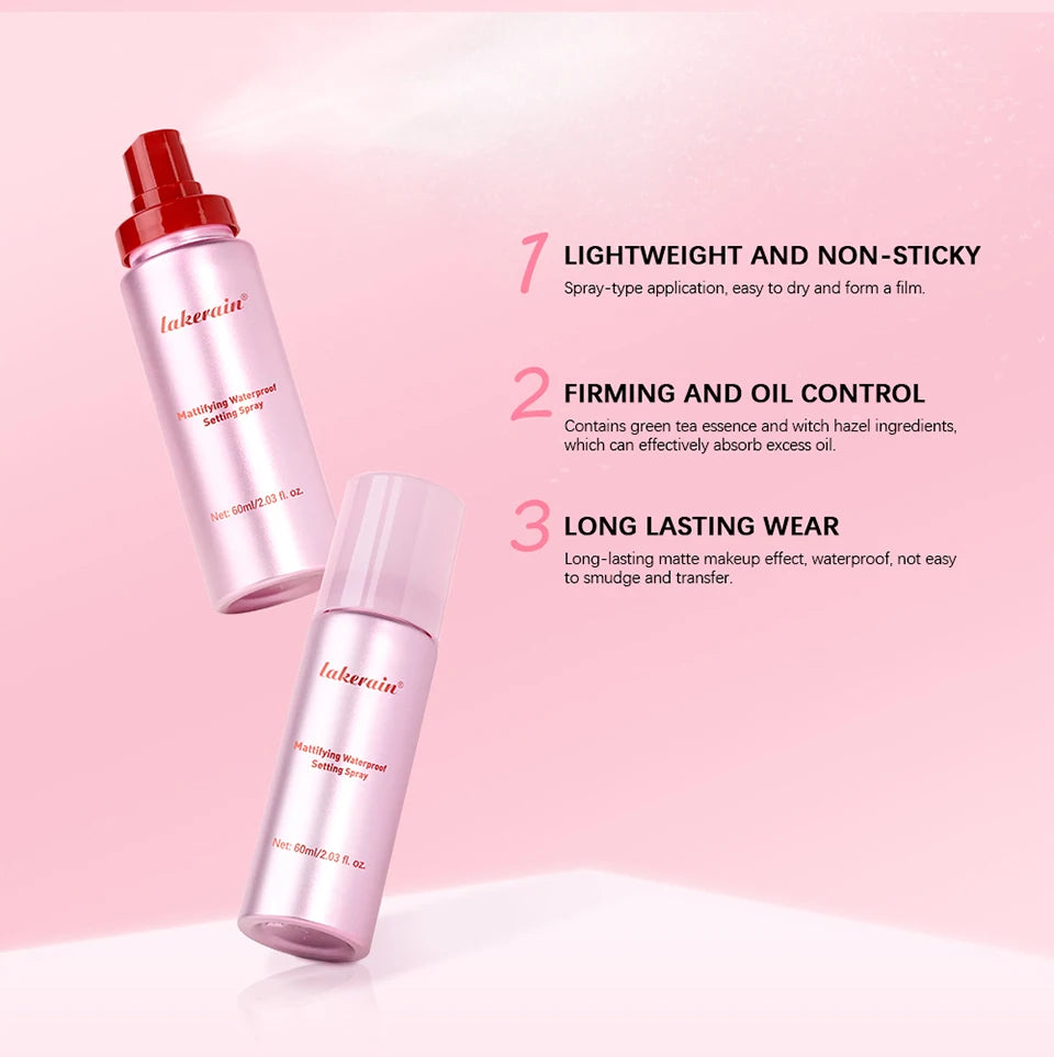 Long-Lasting Waterproof Matte Makeup Setting Spray