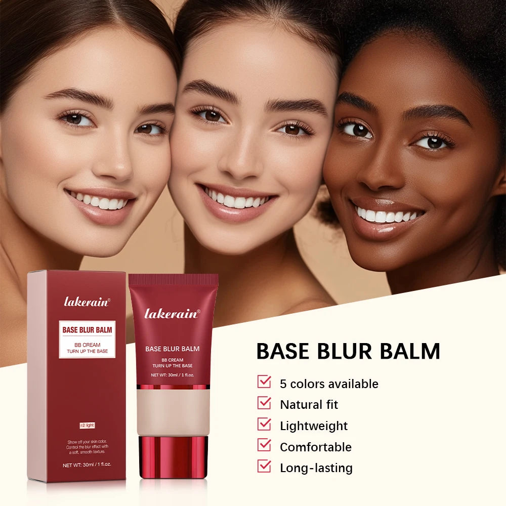 Blur Base Balm and Applicator Brush for Smooth Matte Finish