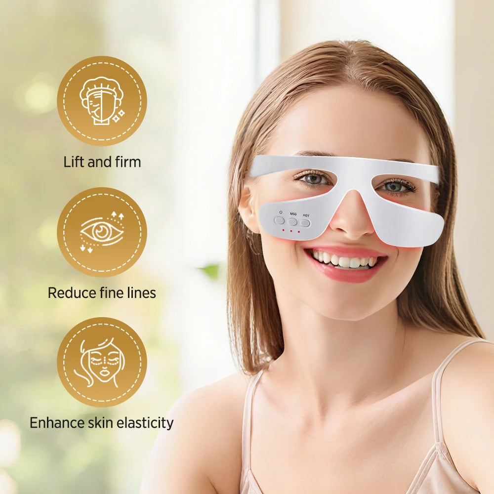 3D Red Light Therapy Eye Massager for Fatigue and Dark Circles