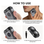 Portable Mini Electric Shaver with Digital Display
