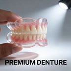 Realistic Full Set Upper and Lower Dentures for Natural Smile
