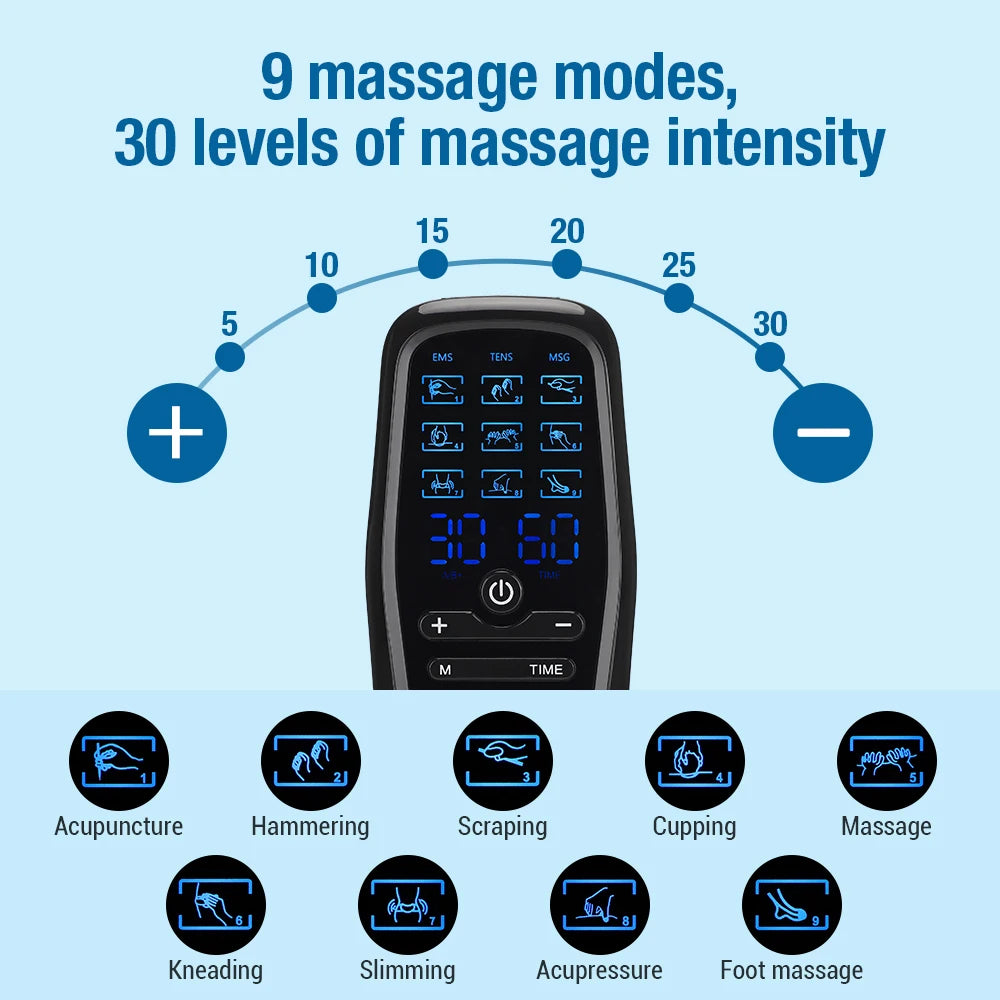 Portable Electric Dual-Channel Body and Neck Massager