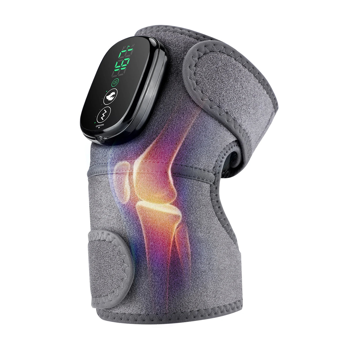 Heated Cordless Knee Massager with Vibration and Heat Therapy