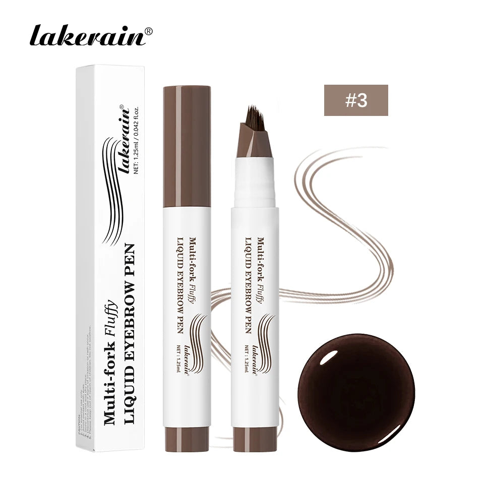 Waterproof Multi-Fork Liquid Eyebrow Pen for Natural Brows - 26