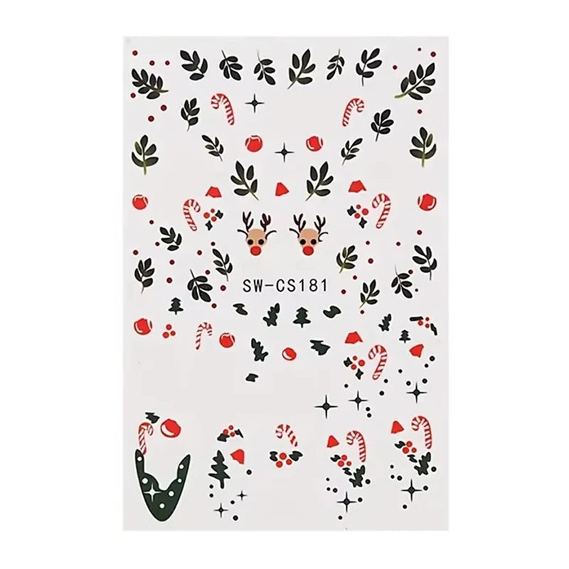 Christmas Cartoon Nail Art Stickers