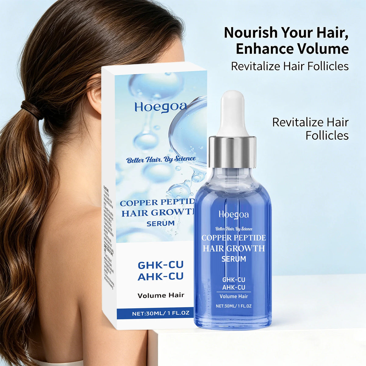Copper Peptide Hair Growth Serum for Damaged Hair