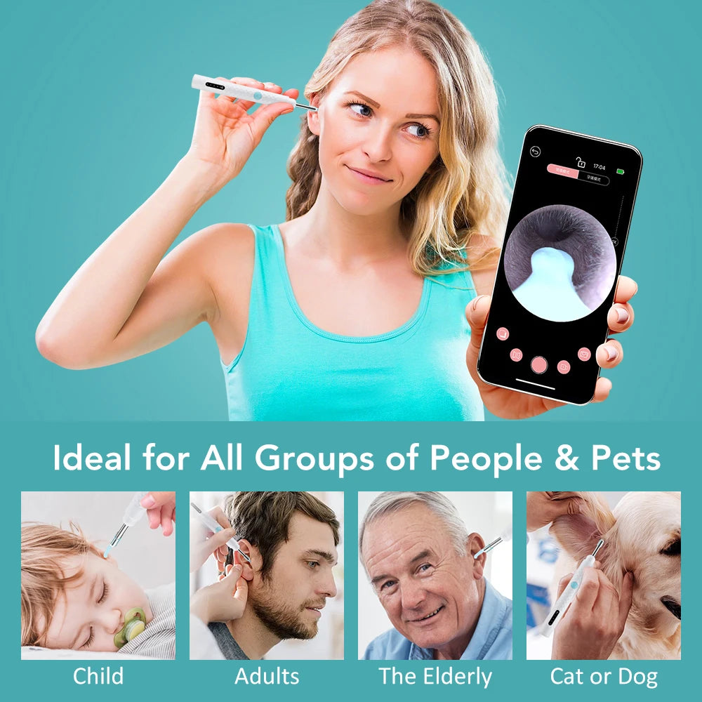 Visual Ear Wax Cleaner with HD Camera and Tweezers