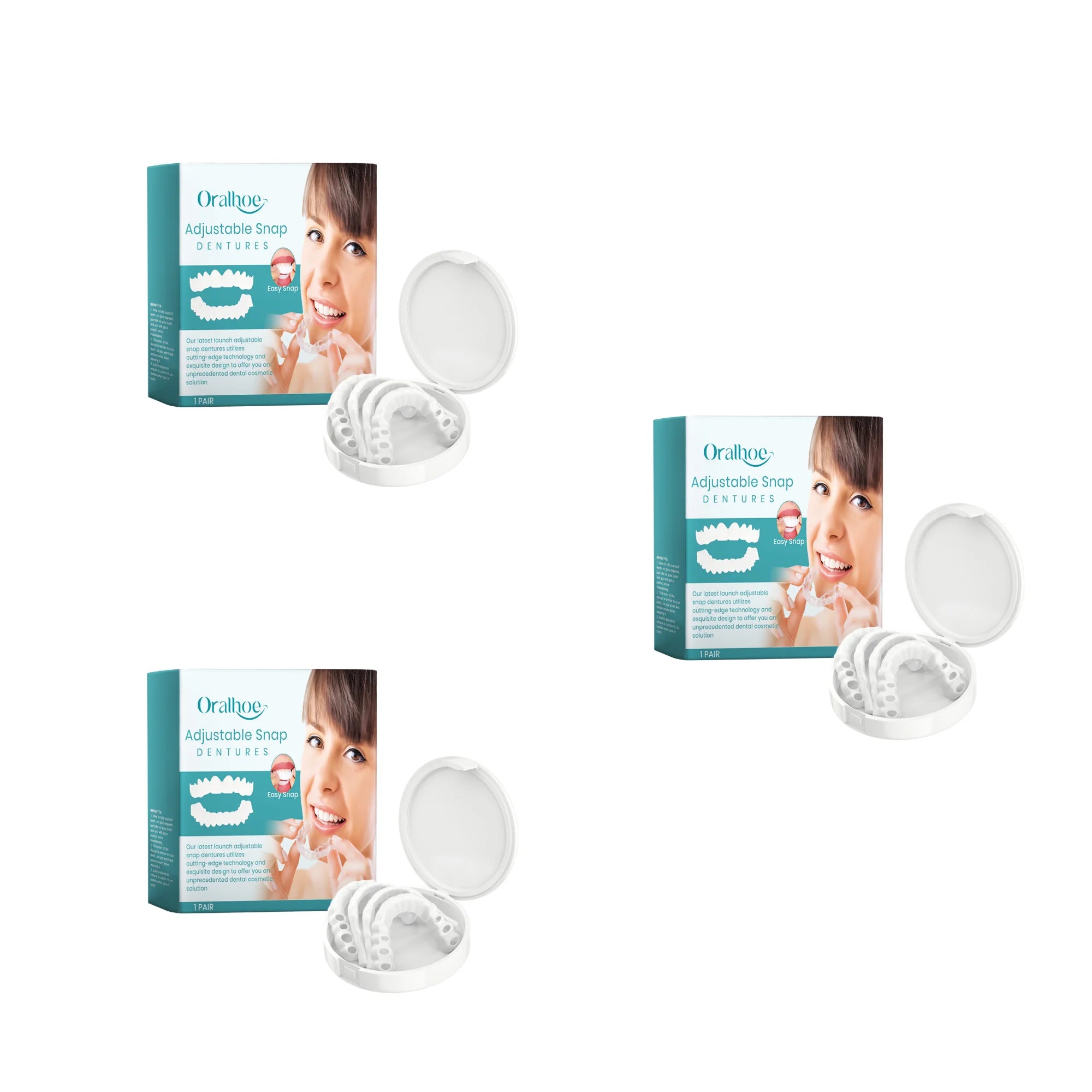 Adjustable Snap-On Dentures for Missing Teeth Repair - 13