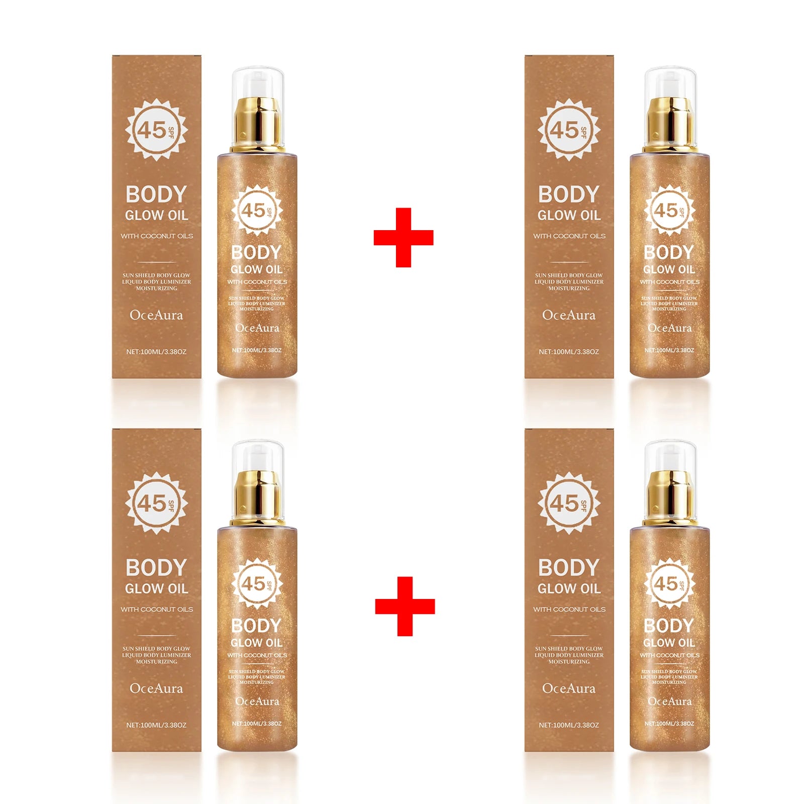 SPF 45 Shimmering Coconut Body Oil Sunscreen - 14
