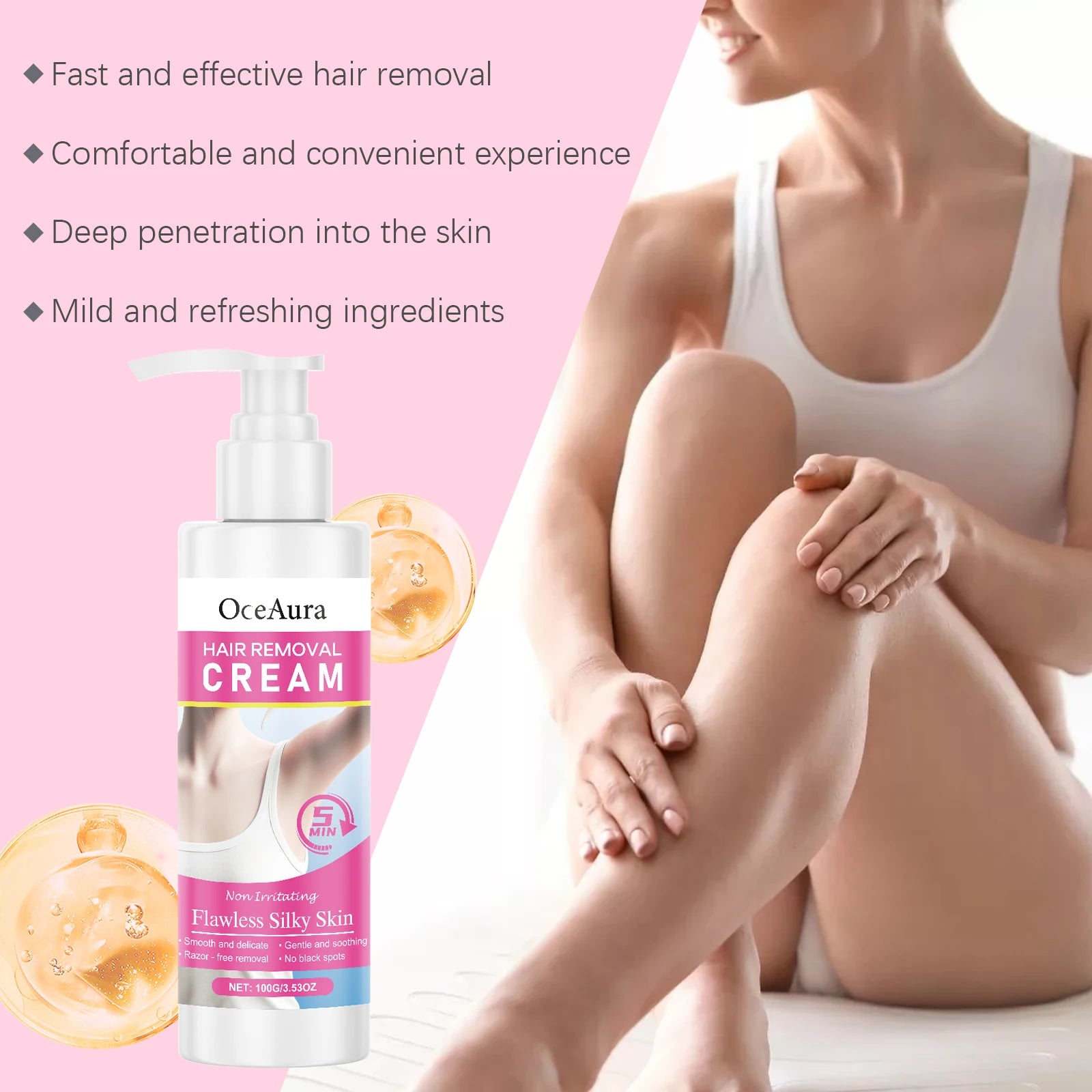 Painless Full Body Hair Removal Cream for Sensitive Skin - 12