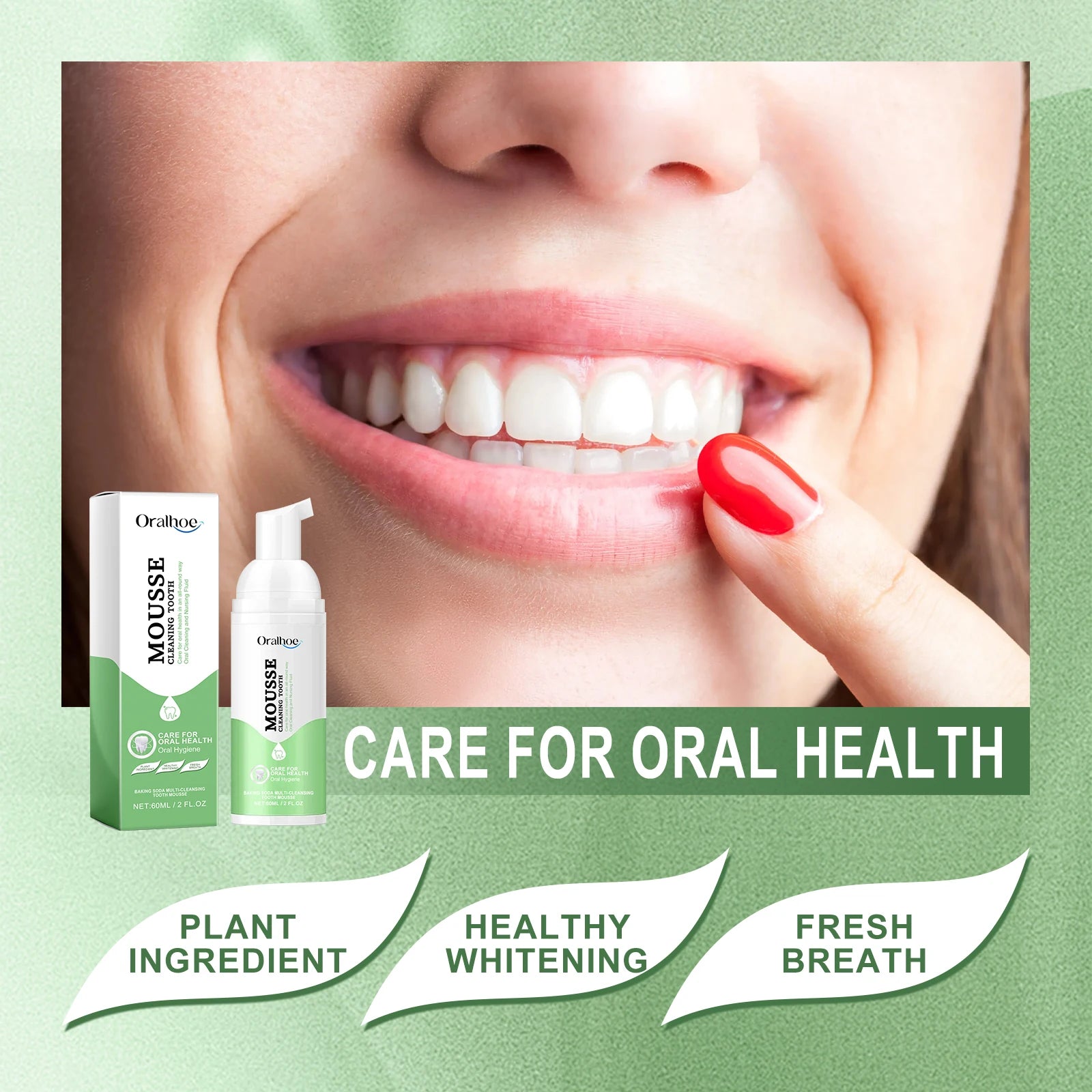 Whitening Foaming Toothpaste for Stain Removal and Deep Cleaning - 10