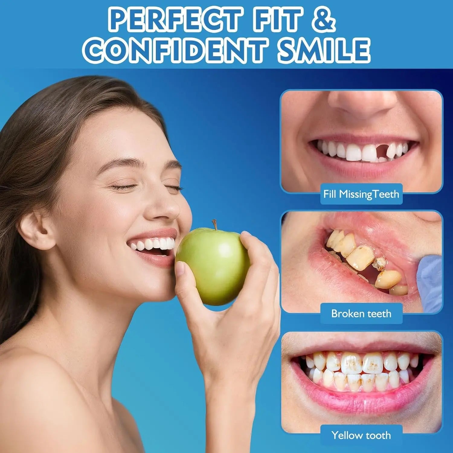 Comfort Fit Cosmetic Teeth Veneers for Instant Smile Makeover - 3