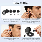 Reusable Noise-Canceling Sleep Earplugs with Storage Case