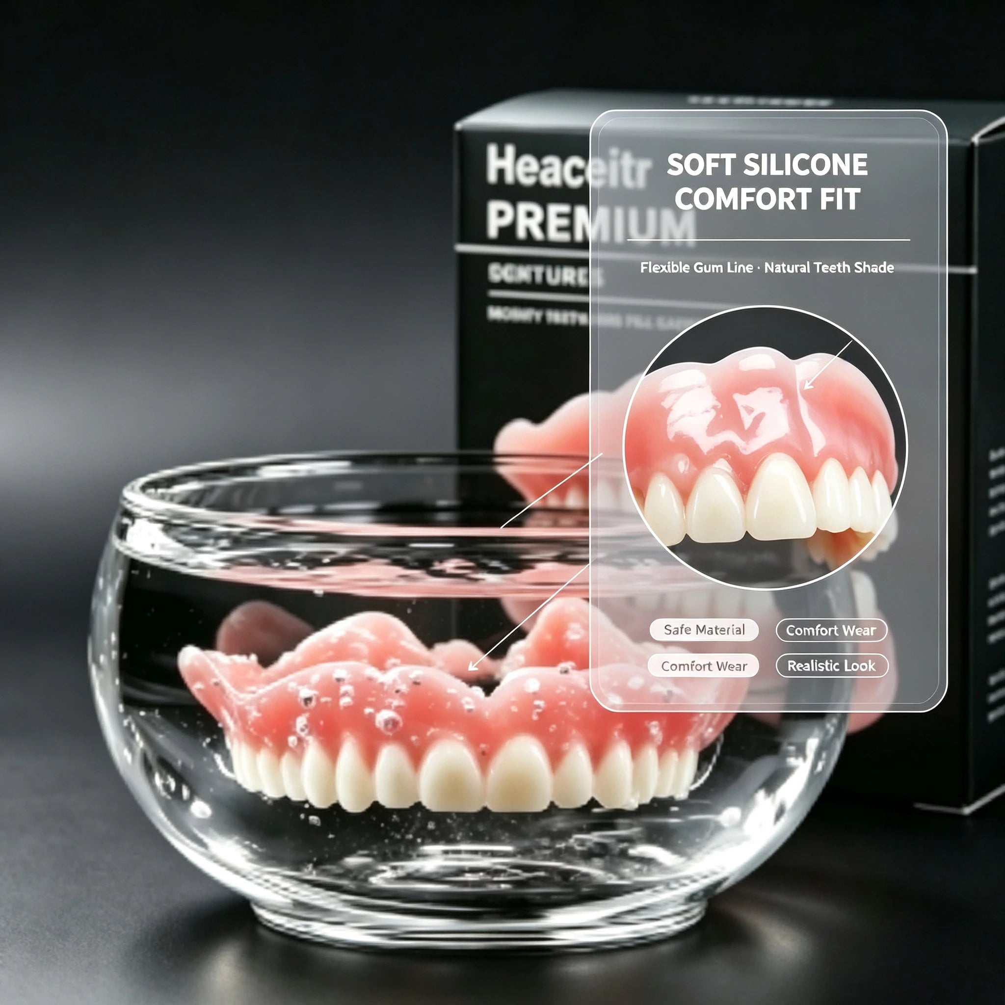Boil-to-Fit Custom Comfort Smile Dentures for Natural Look - 1