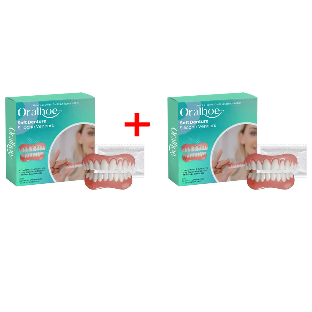 Flexible Silicone Cosmetic Denture Set for Temporary Smile Repair