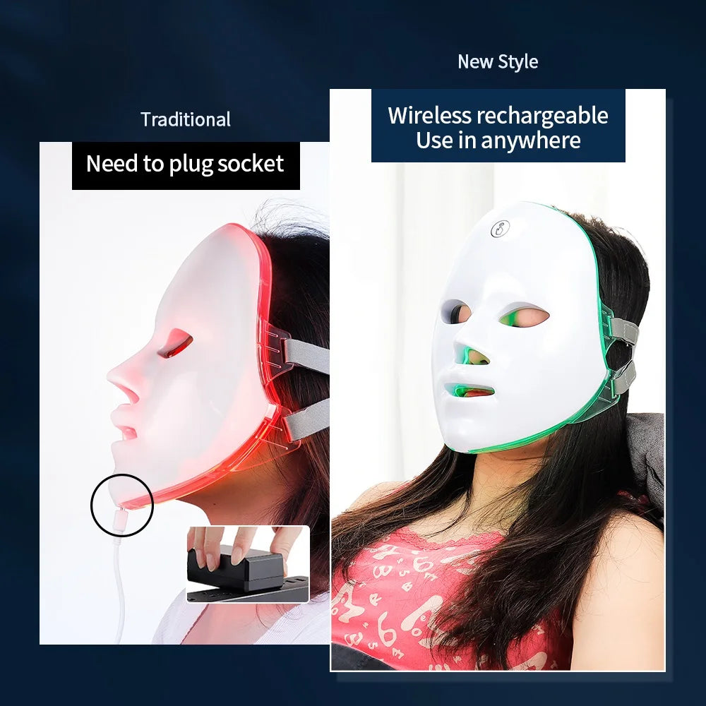 7-Color LED Light Therapy Facial Mask for Skin Rejuvenation