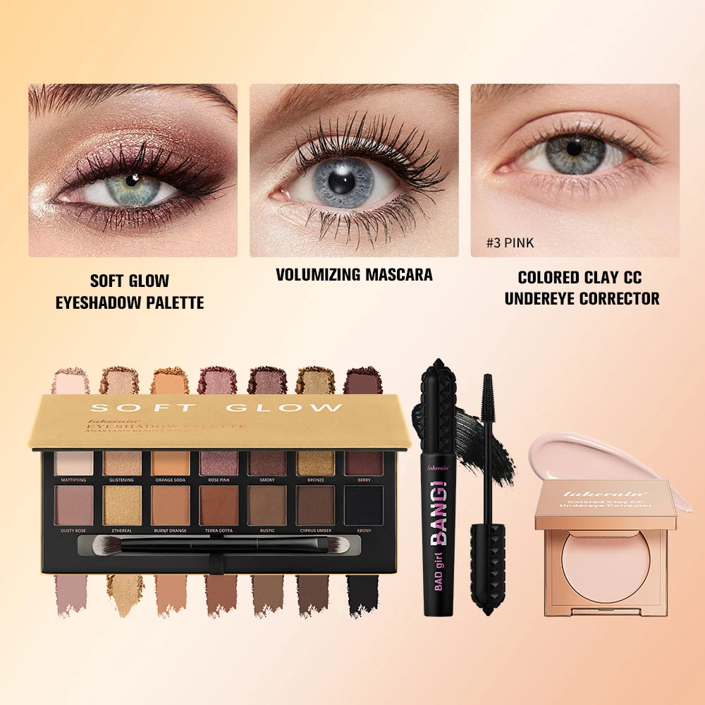 3-Piece Professional Eye Makeup Essentials Kit