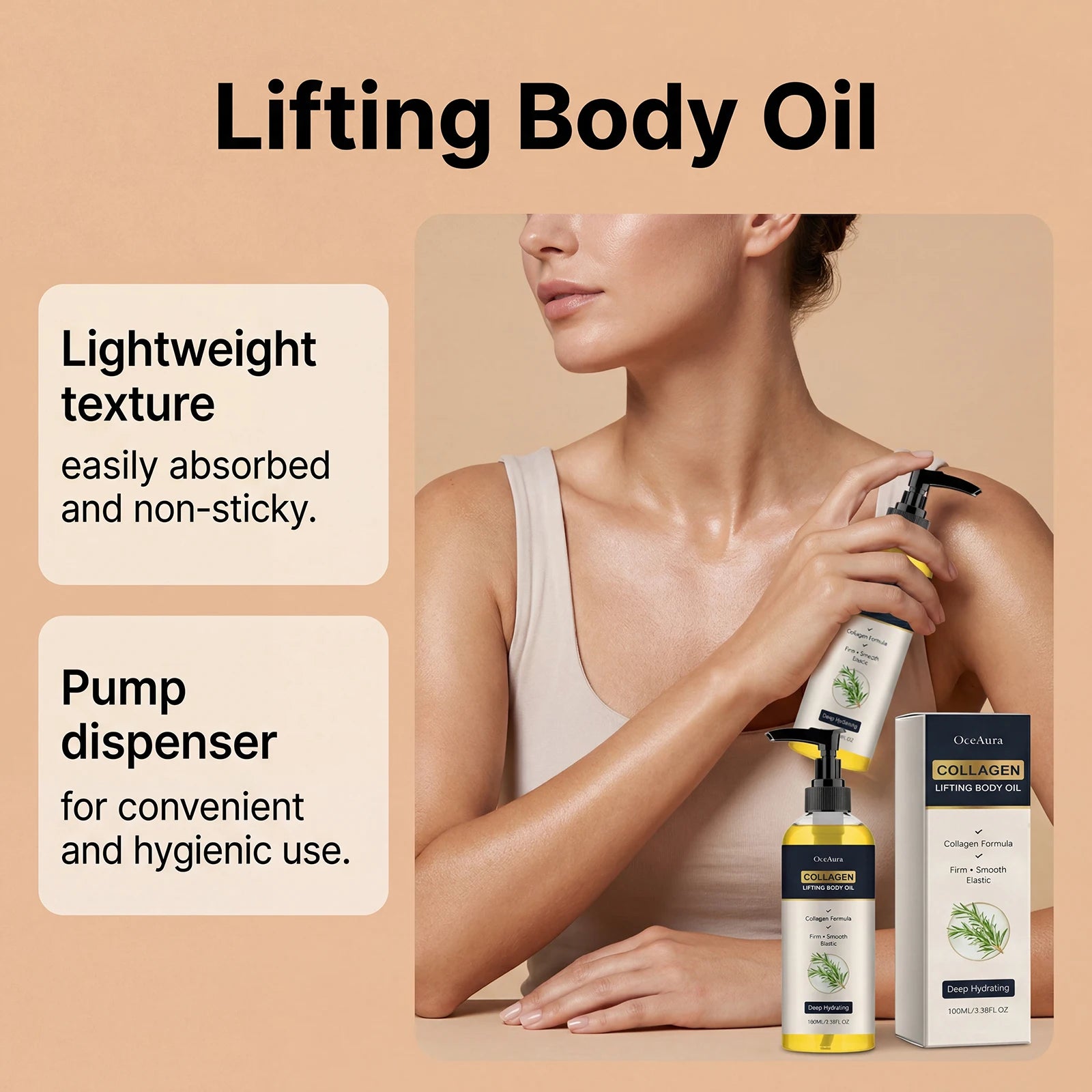 Collagen Firming Body Oil for Skin Elasticity and Deep Hydration - 12
