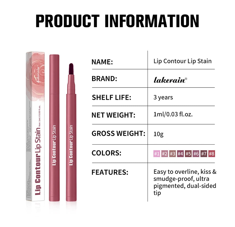 Waterproof Sculpting Ballpoint Felt Tip Lip Liner Stain