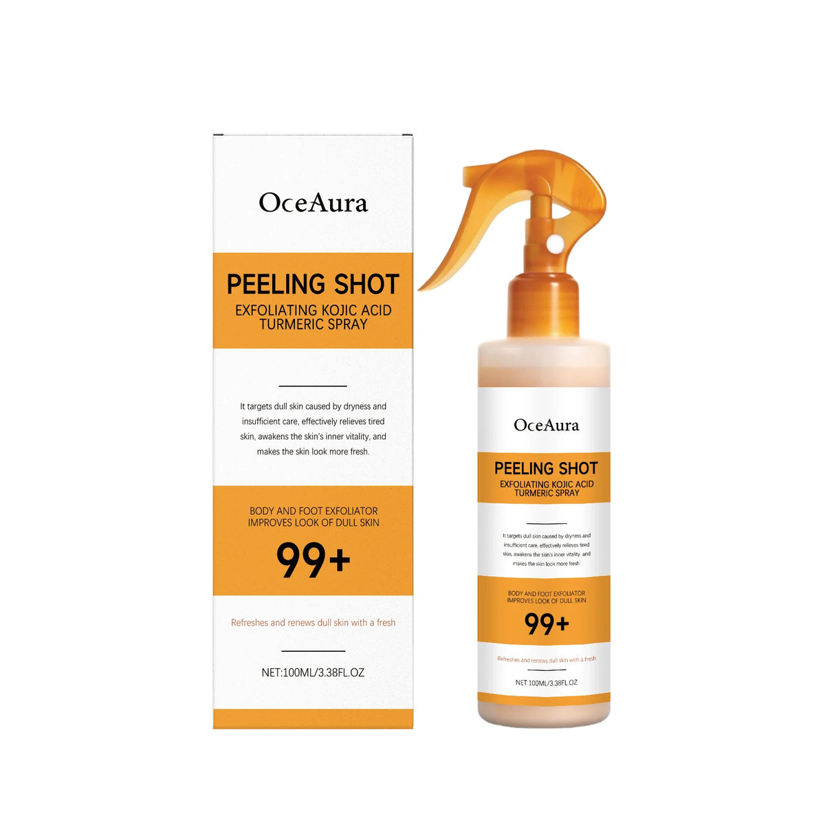 Exfoliating Brightening Spray for Smooth Skin and Callus Removal