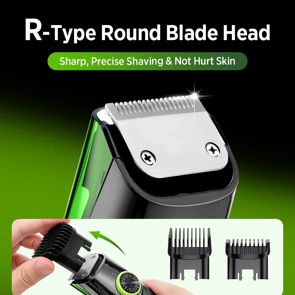 Cordless Vacuum Beard and Hair Trimmer with Waterproof Design