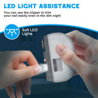 Electric Automatic Nail Clipper and Polisher with LED Light