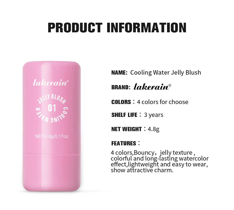 Cooling Water Jelly Blush Stick for Lips and Cheeks - 14