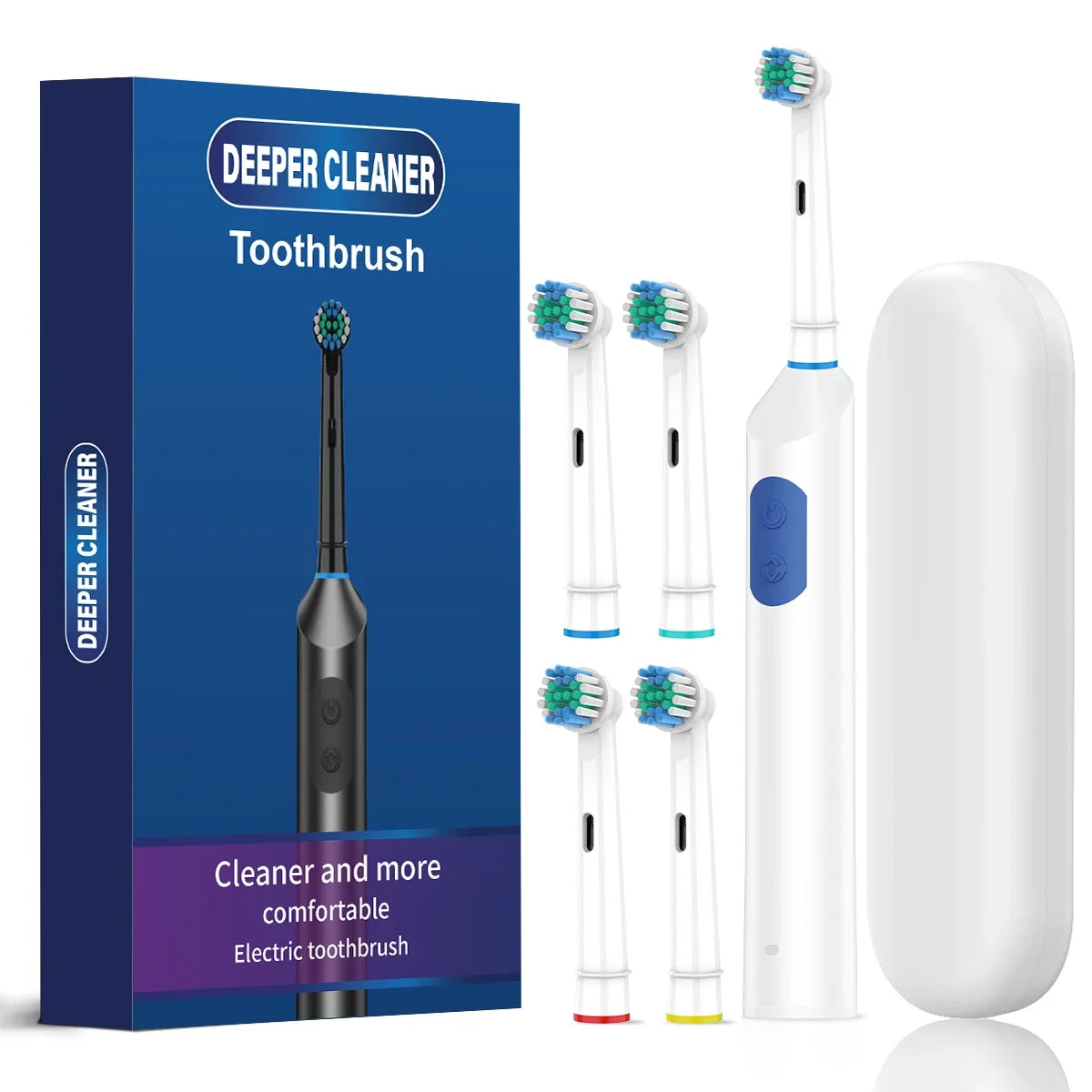 Rotating Electric Toothbrush with 5 Modes and 4 Replacement Heads - 21