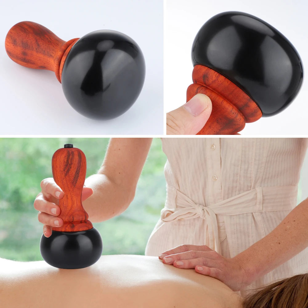Electric Heated Bianstone Gua Sha Massager for Body and Face