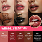 All-in-One Travel Lip Makeup Set with Liner, Lipstick, and Gloss
