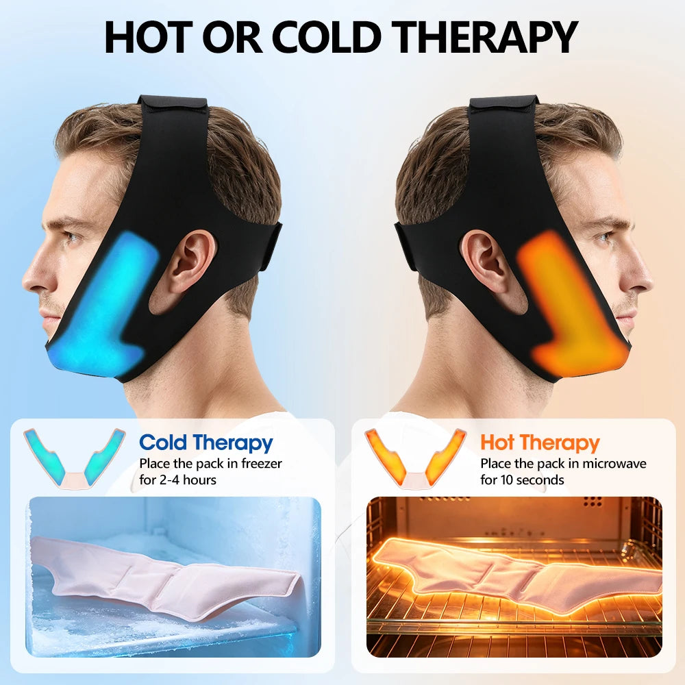 Hot and Cold Facial Compression Wrap for Chin and Face