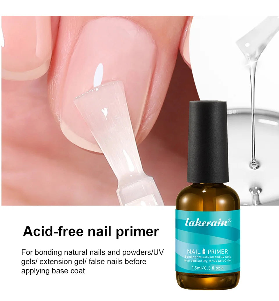 Nail Prep Dehydrator and Primer Set for Professional Manicure