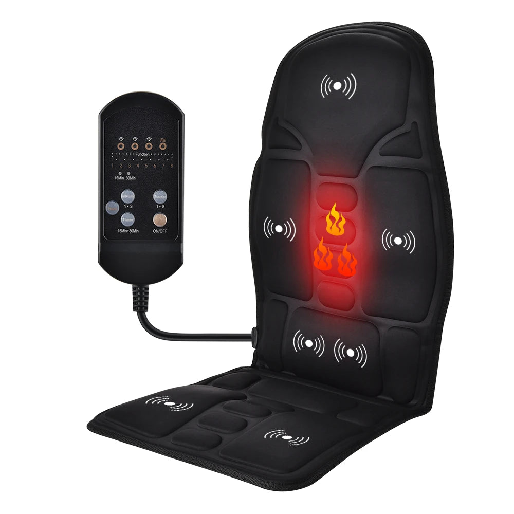 Full-Body Electric Heated Vibration Massage Chair Mat