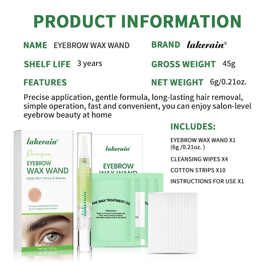 At-Home Precision Eyebrow Waxing Wand Kit - 18