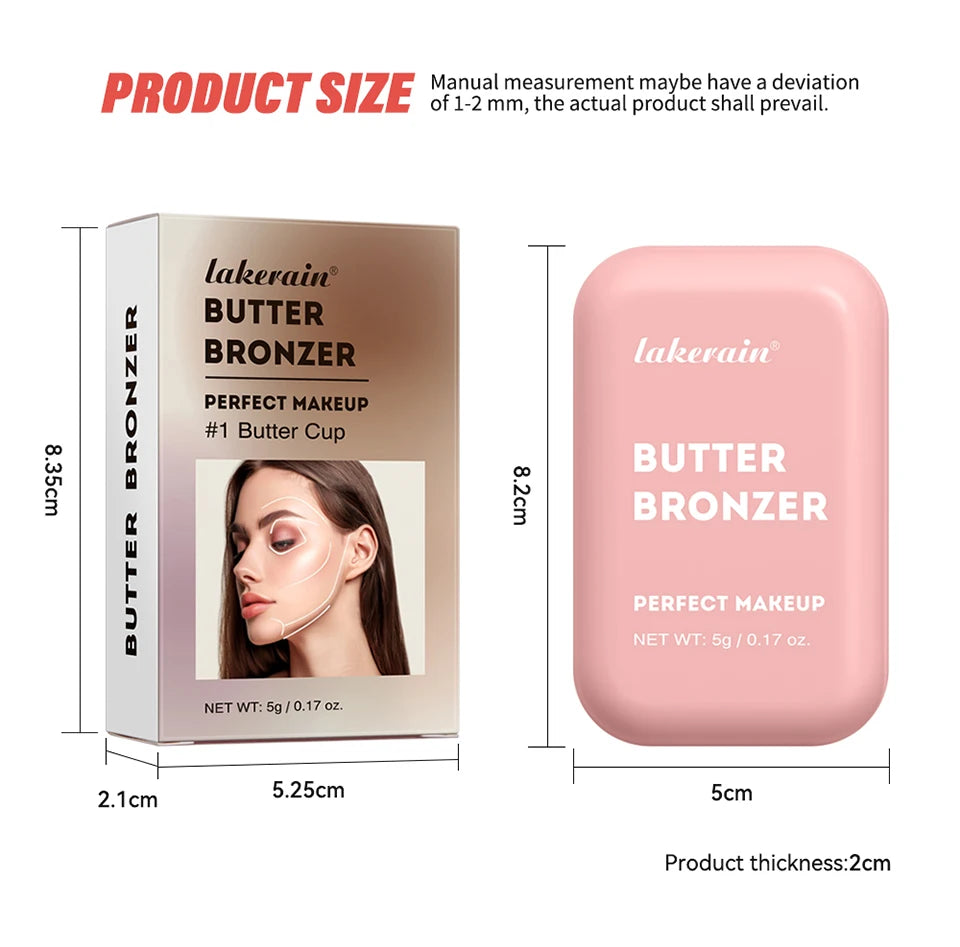 Waterproof Butter Bronzer Face Contour Powder