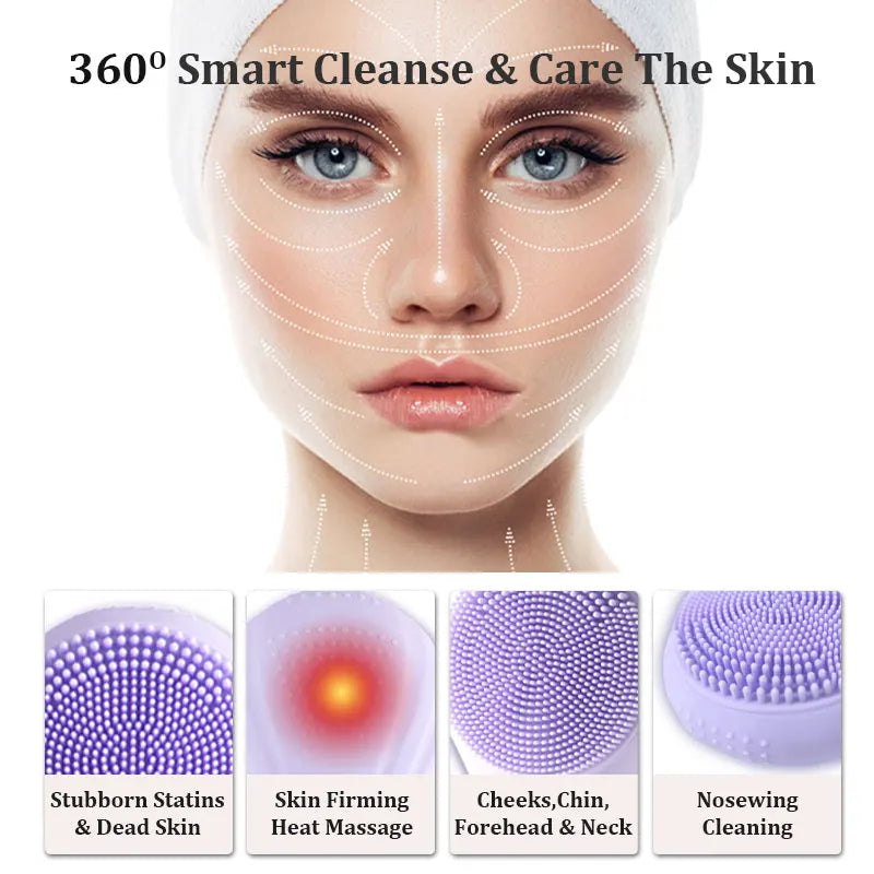 Sonic Waterproof Electric Facial Cleansing Brush