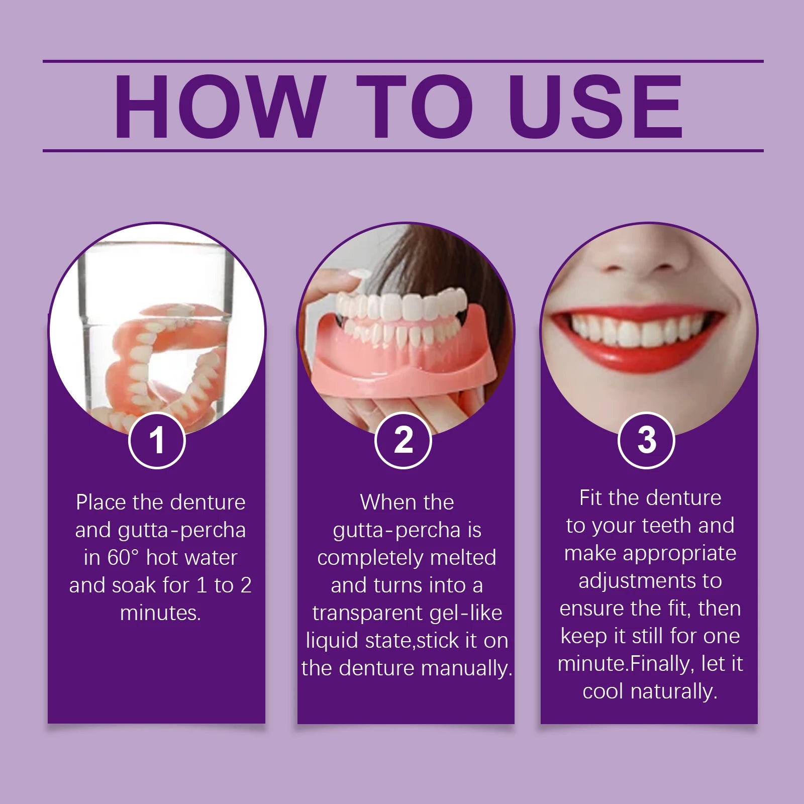 Cosmetic Silicone Denture Set for Natural Smile - 12
