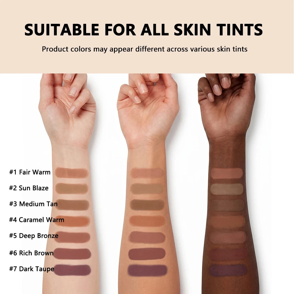 Buildable Matte Pressed Bronzer Powder for Face Contouring