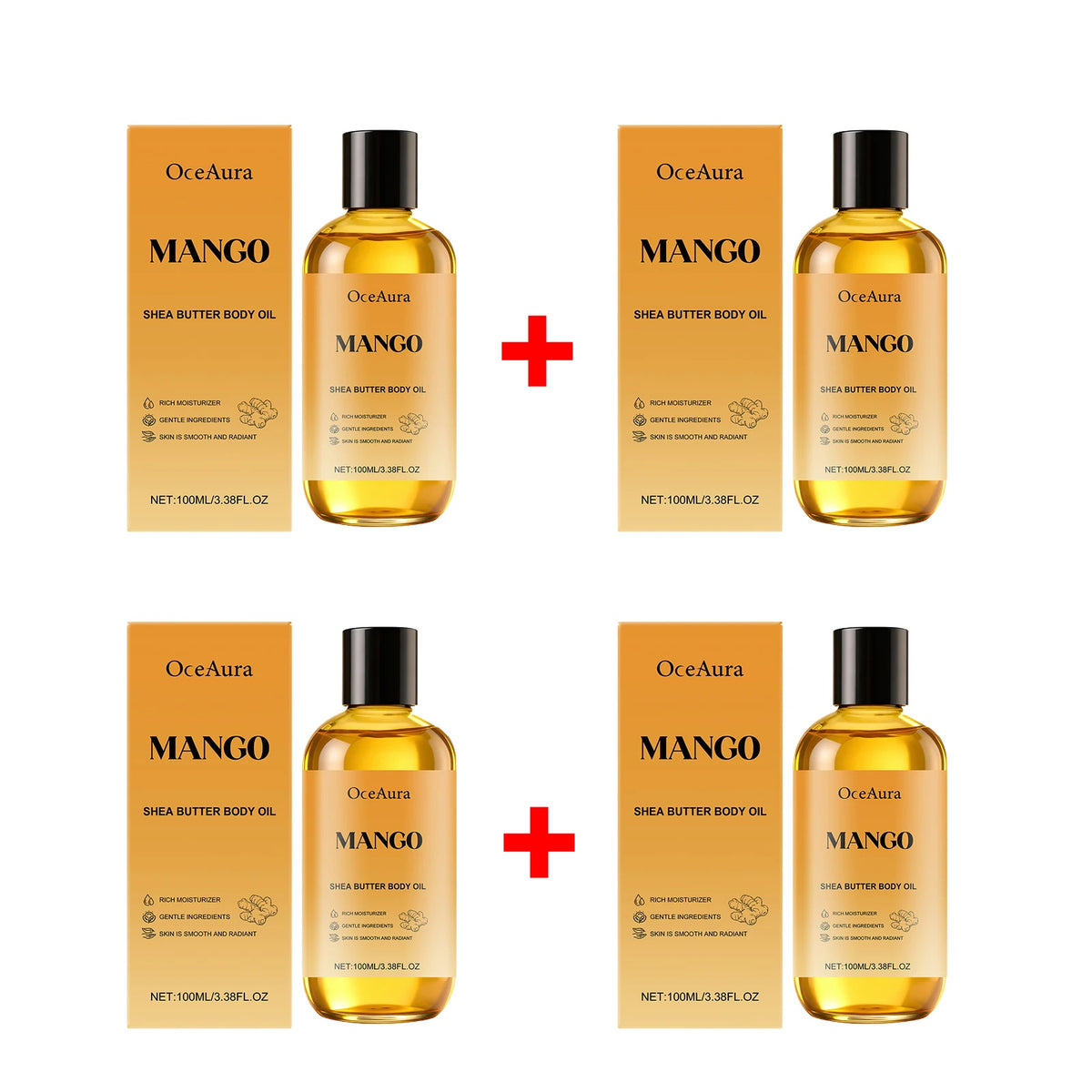 Mango Shea Butter Nourishing Body Oil for Dry Skin