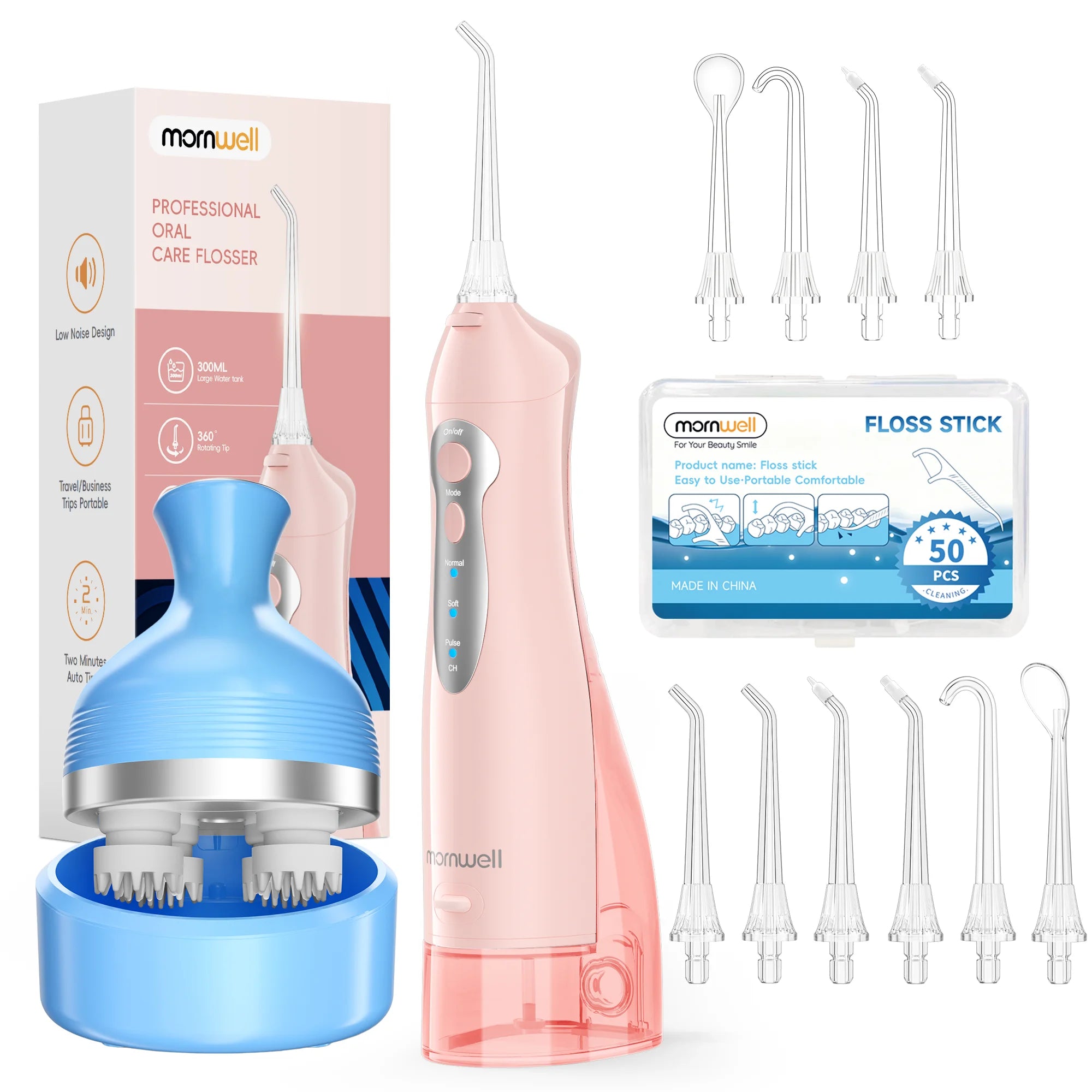 Portable Oral Irrigator and Electric Scalp Massager Set - 27