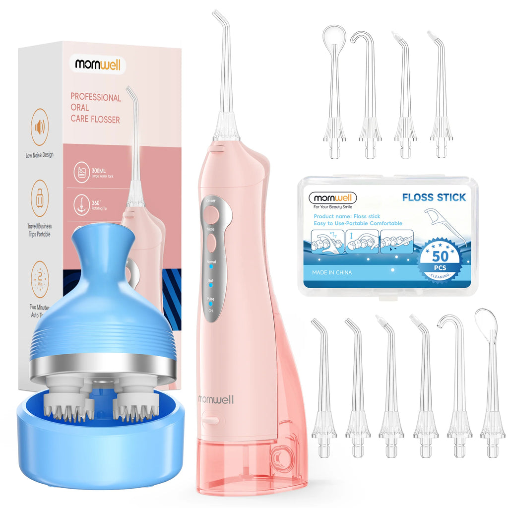 Portable Oral Irrigator and Electric Scalp Massager Set