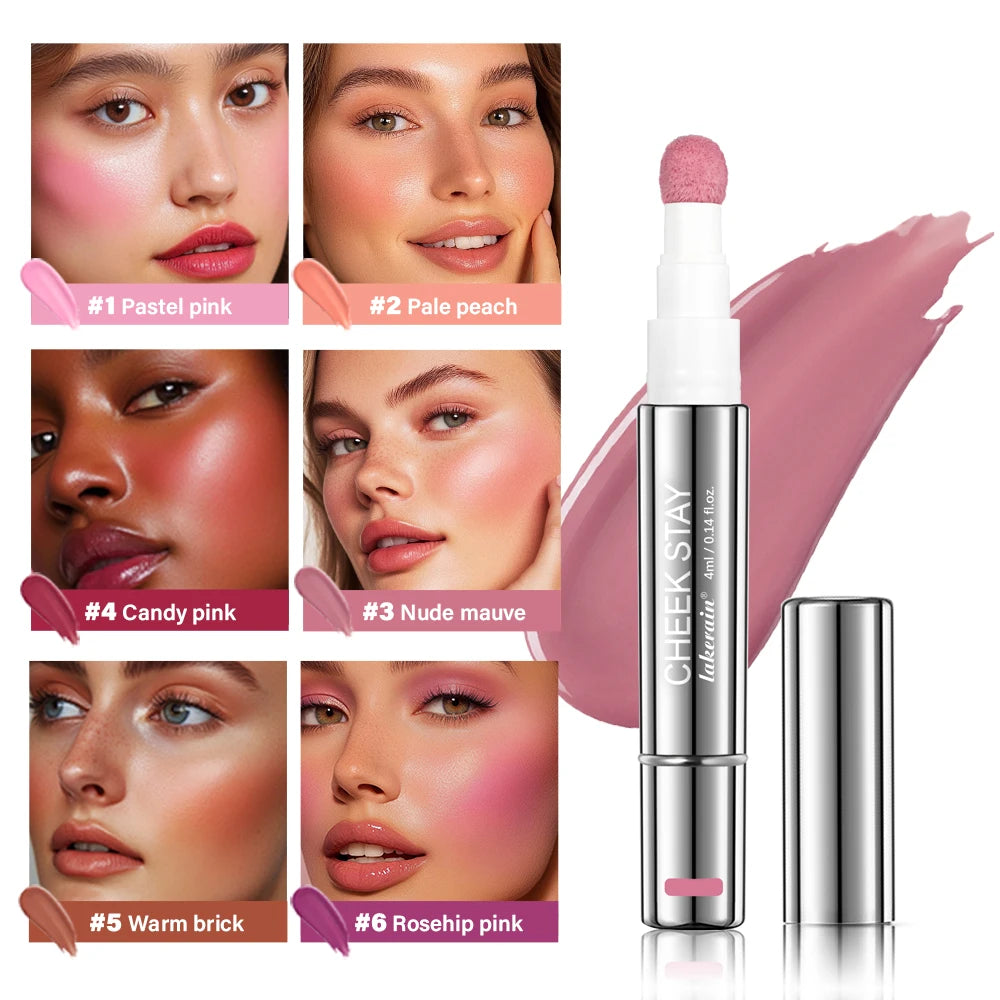 Liquid Blush Stick with Sponge Tip for Cheeks