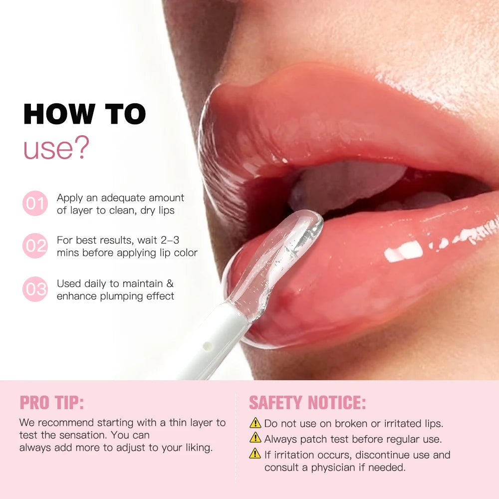 Instant Hydrating Lip Plumper Gloss for Fuller Looking Lips - 6