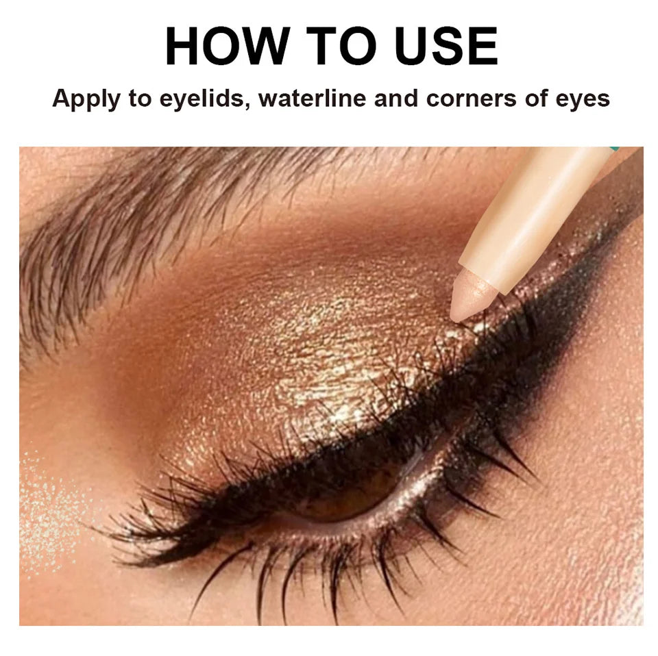 Waterproof Shimmer Pearlescent Eyeliner and Eye Brightener Pencil